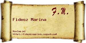 Fidesz Marina névjegykártya